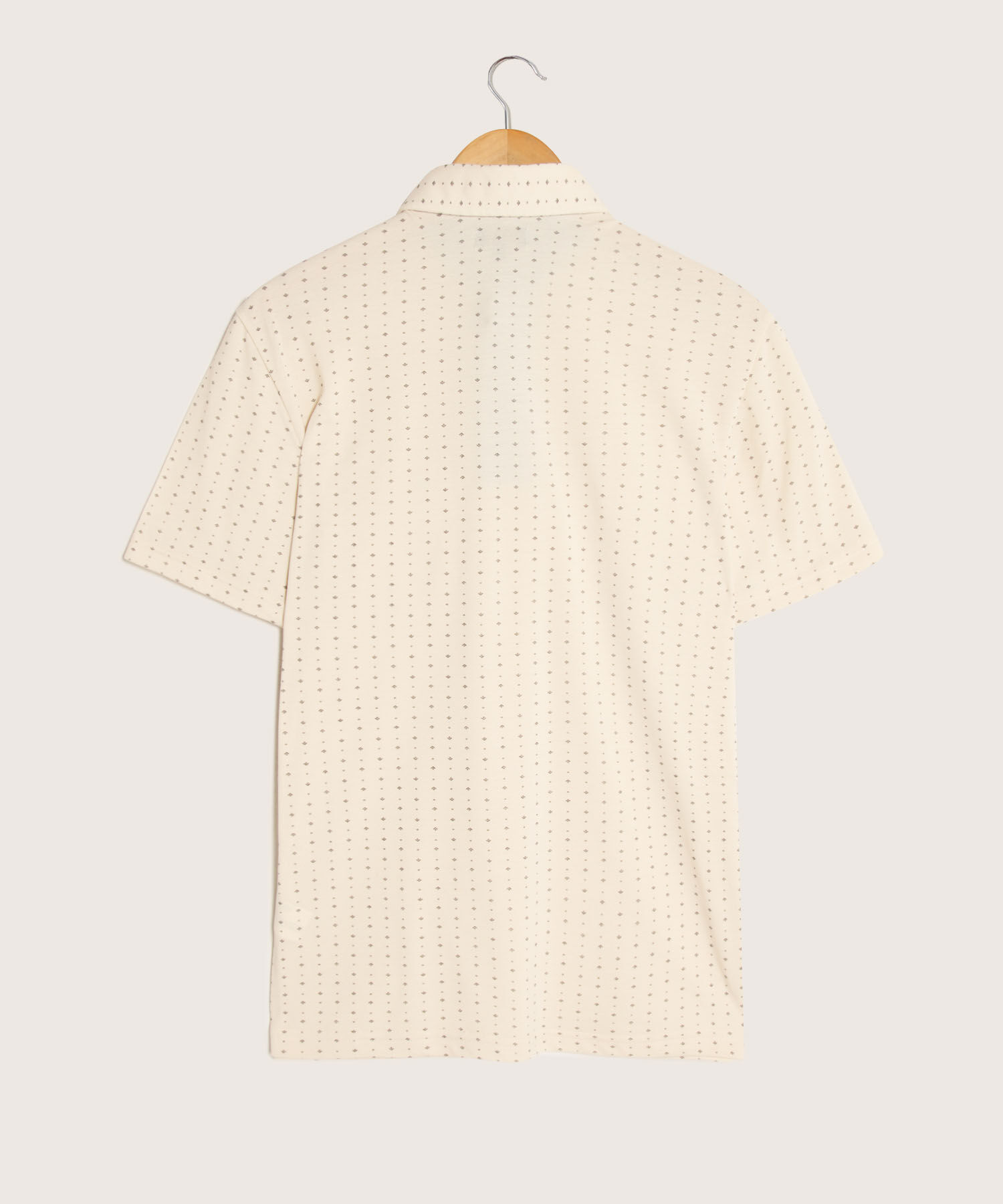 Polo Estampada Textura Cuello Duro