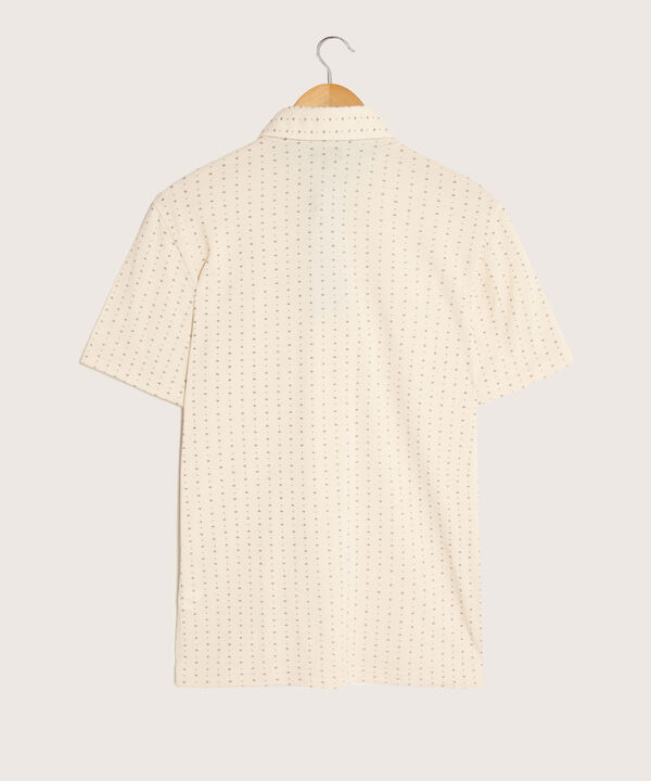 Polo Estampada Textura Cuello Duro