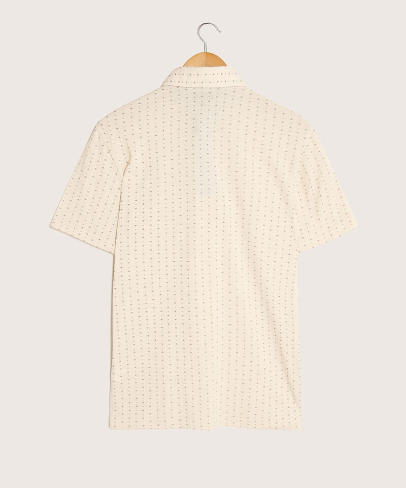 Polo Estampada Textura Cuello Duro
