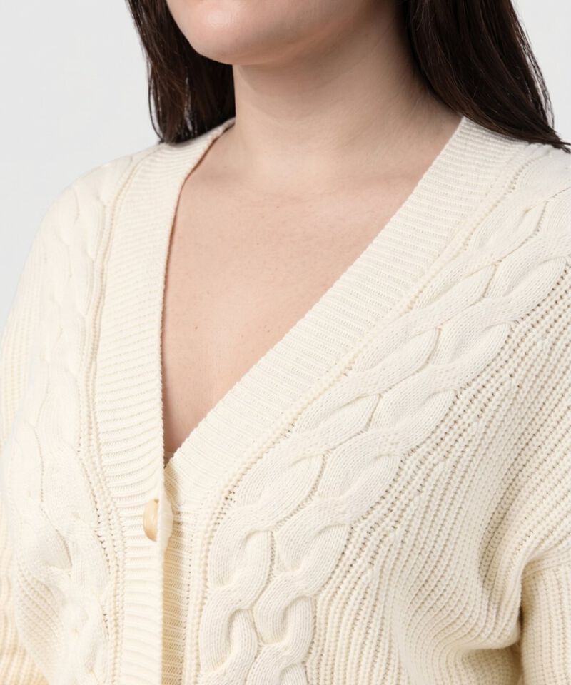 C&aacute;rdigan De Punto Con Textura Para Mujer Curvy