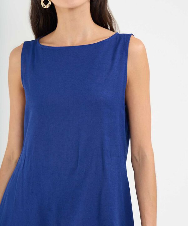 Vestido en Efecto Lino image number null