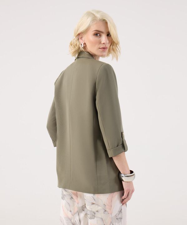 Blazer Unicolor Con Charreteras