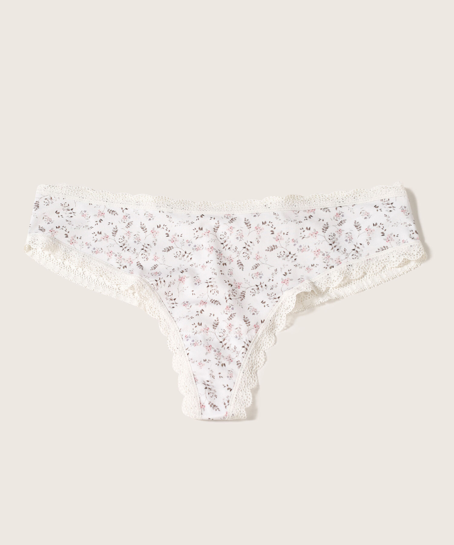Panty Estampado Microfibra Posterior En Encaje