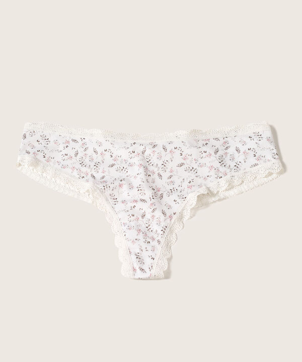 Panty Estampado Microfibra Posterior En Encaje