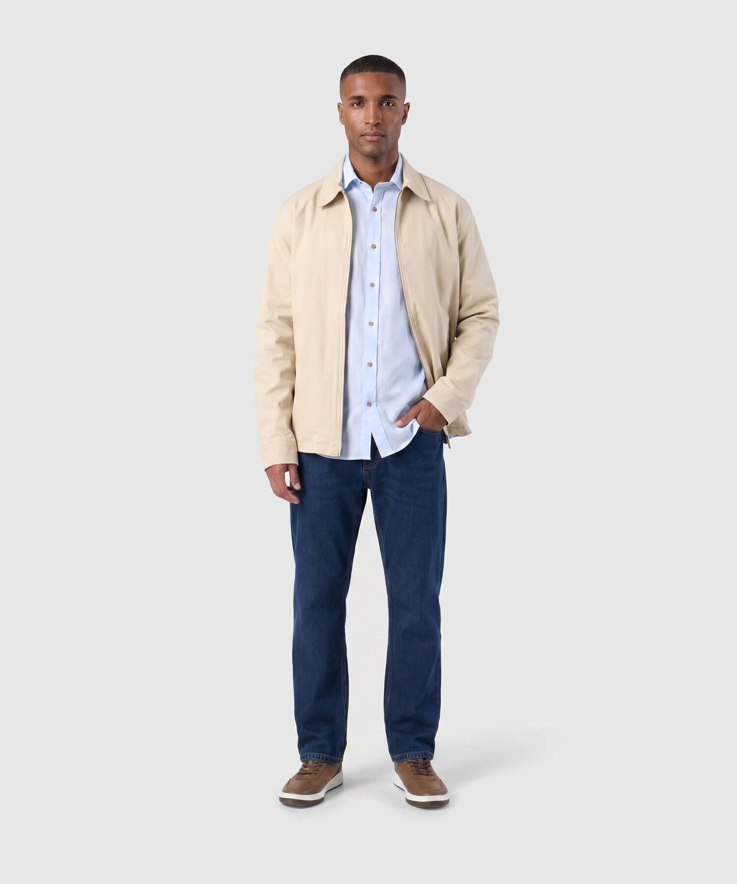 Camisa Manga Larga Casual Para Hombre