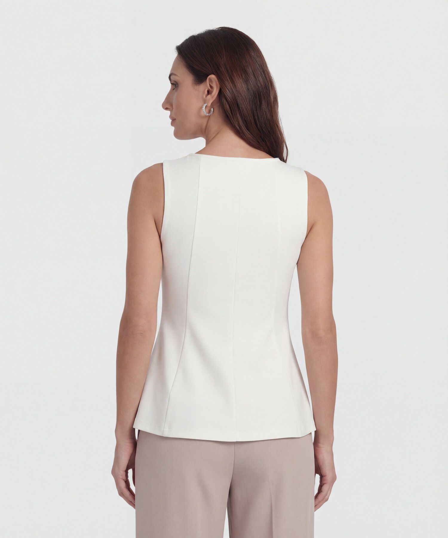 Camiseta Unicolor con Pinzas para Mujer