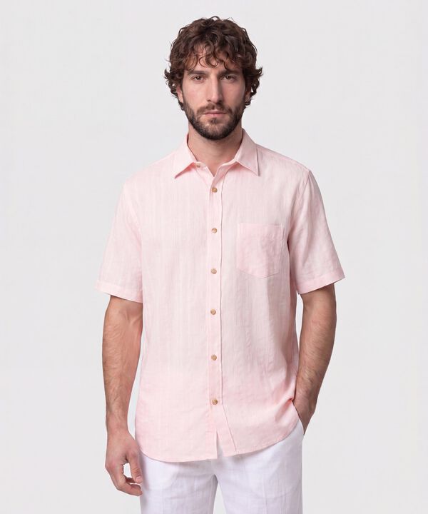 Camisa Manga Corta Texturizada Para Hombre
