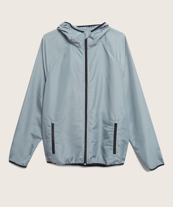 Chaqueta Deportiva Tejido Plano Unicolor, Manga Ranglan