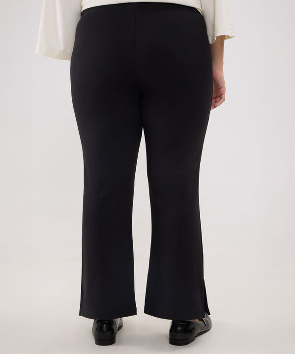 Leggins Unicolor,,Bota Recta Con Abertura En Costados