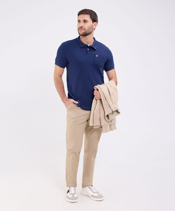 Polo Cuello Tejido Con Bolsillo Para Hombre image number null