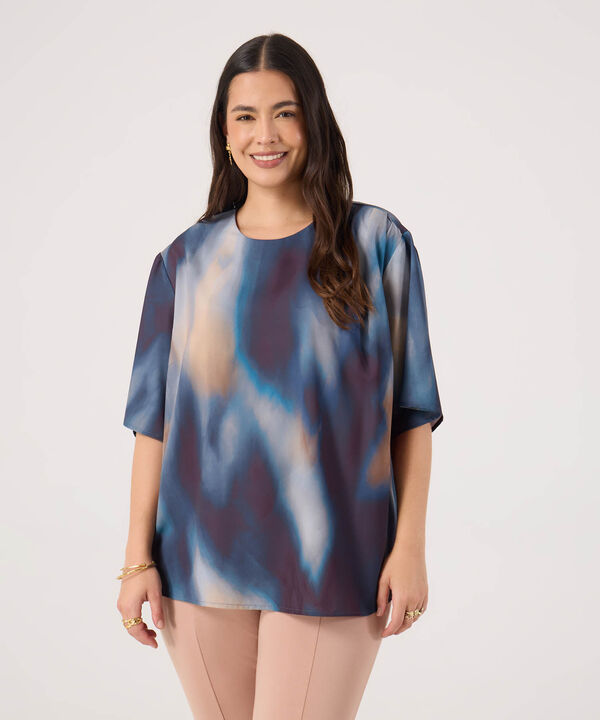Blusa Manga Corta Estampada image number null