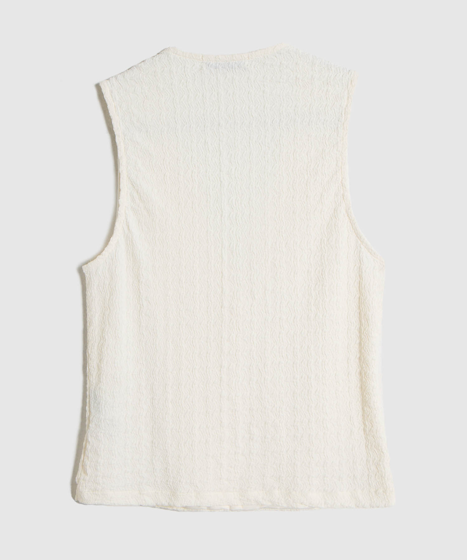 Chaleco Texturizado con Botones de Contraste para Mujer