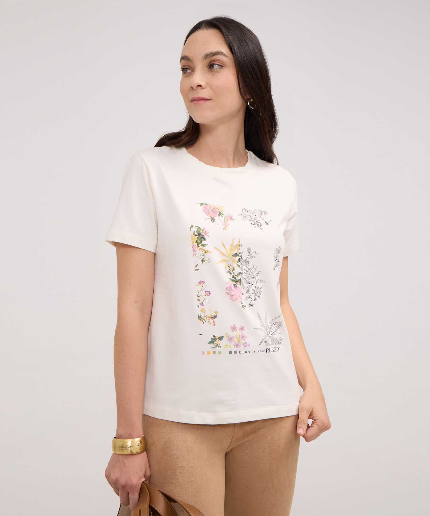 Camiseta Unicolor Con Screen