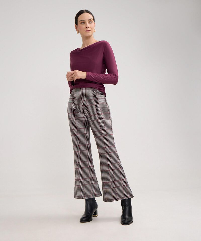 Leggins Tipo Flare Preteñido Con Ribete En Costados Y Pretina Invisible