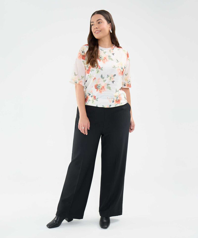 Camiseta Estampada en Mesh