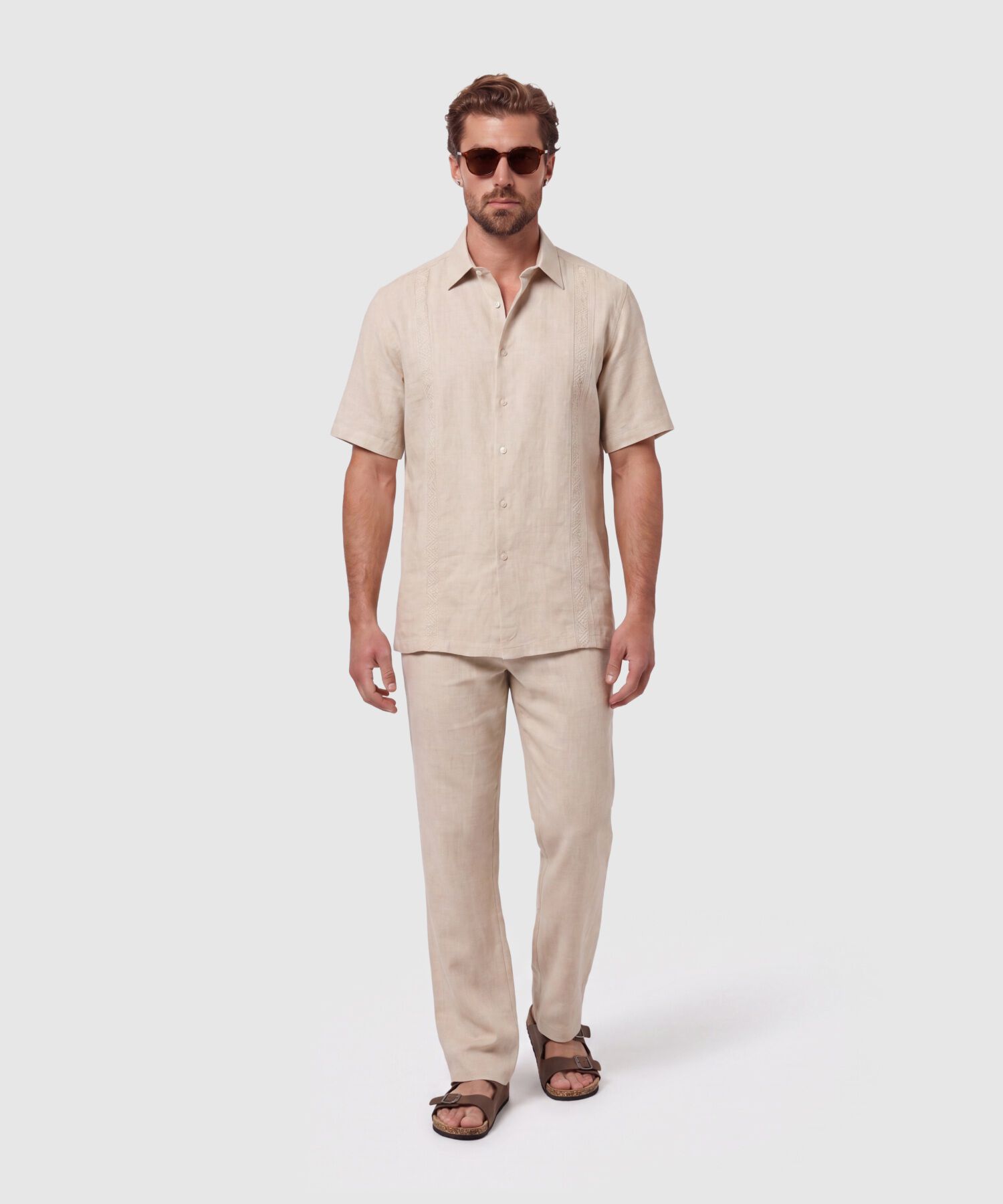 Camisa Guayabera Fresca Para Hombre