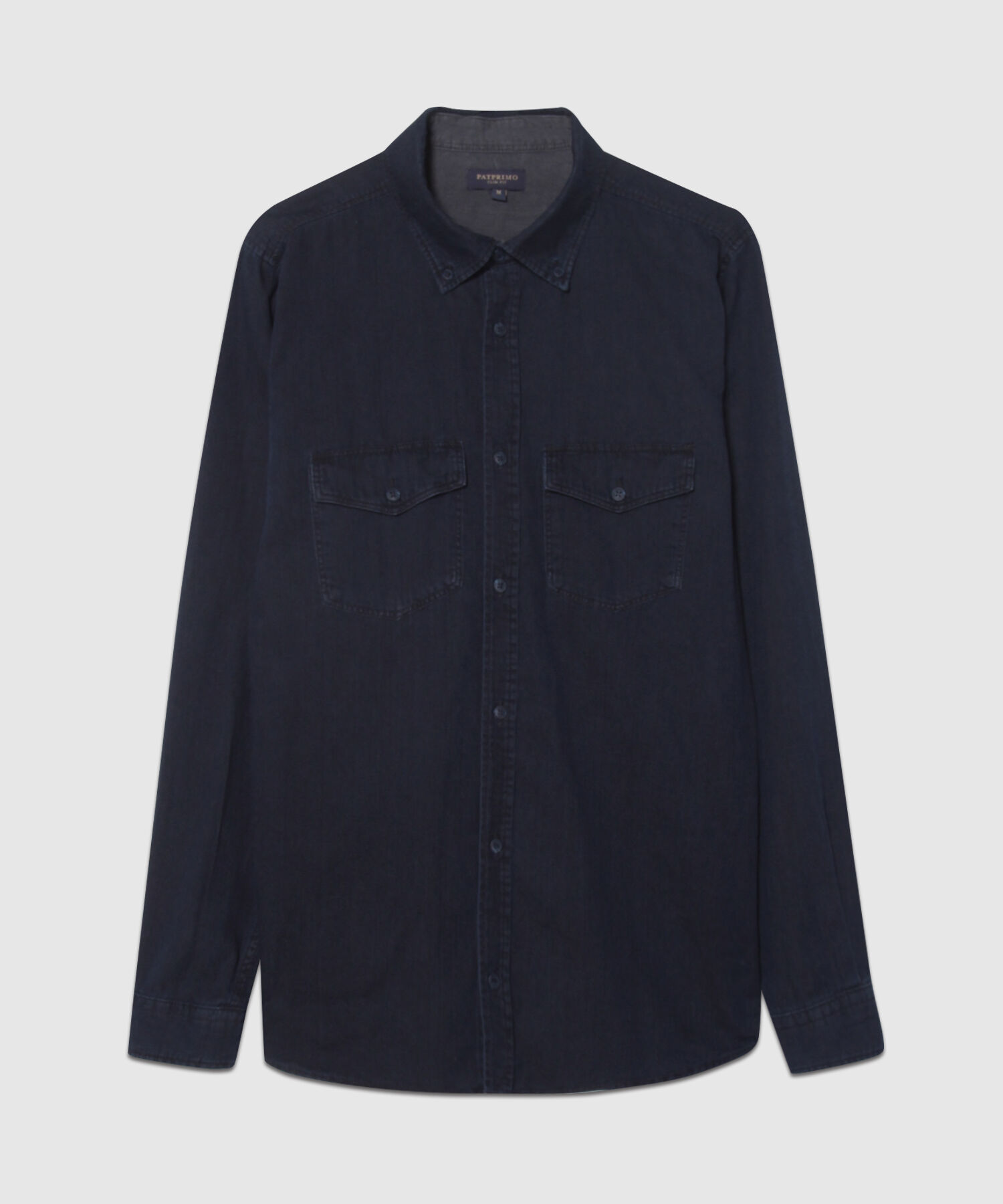 Camisa en Denim con Bolsillos de Tapa