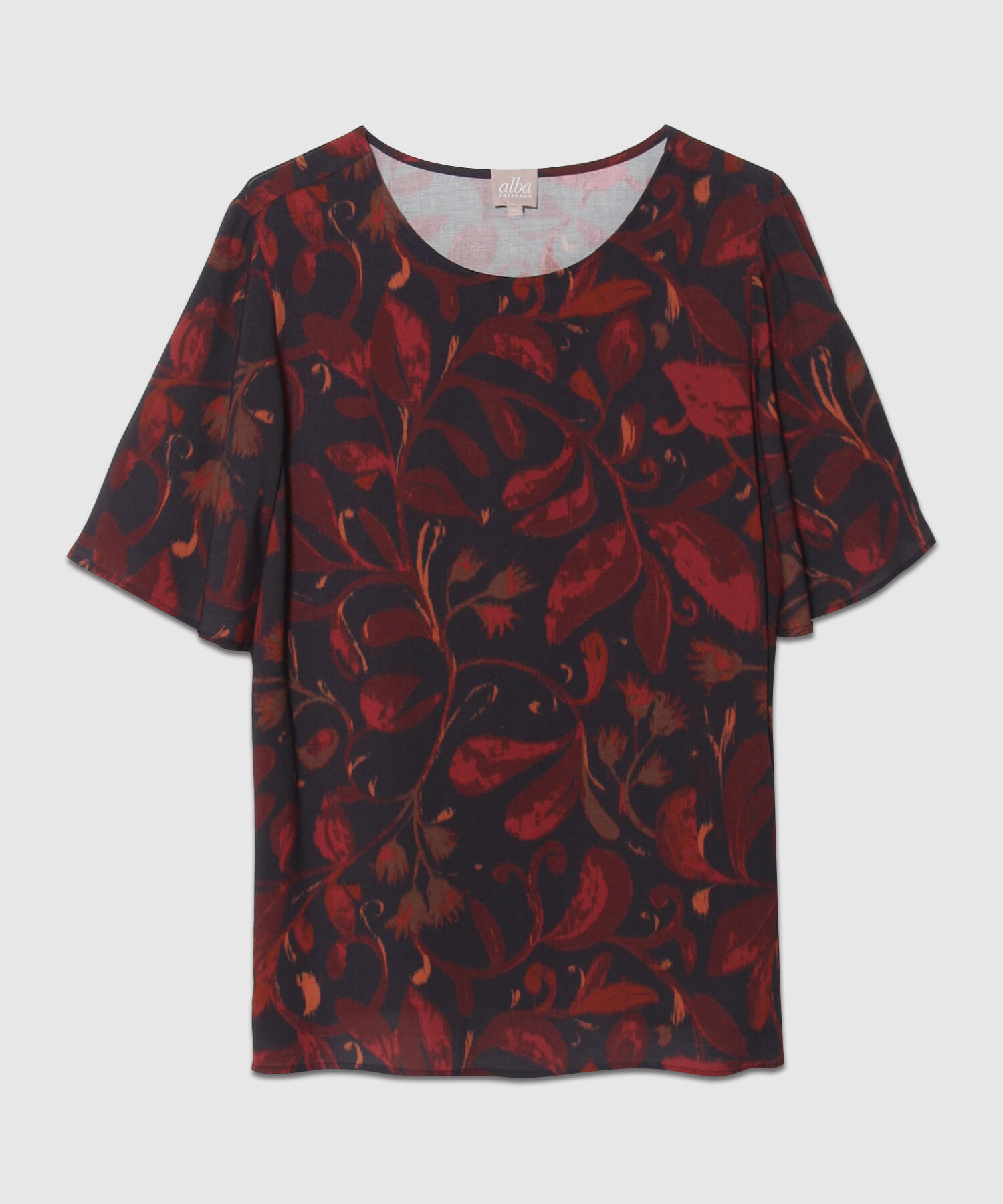 Blusa con Estampado de Hojas