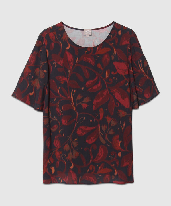 Blusa con Estampado de Hojas