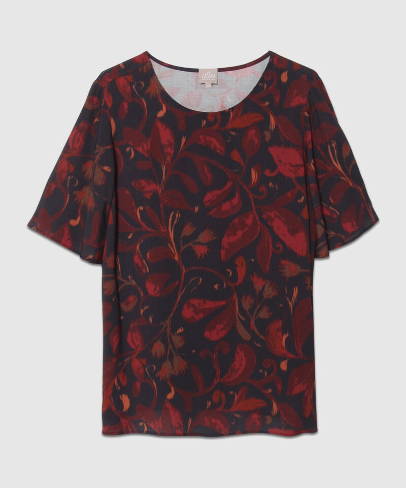 Blusa con Estampado de Hojas