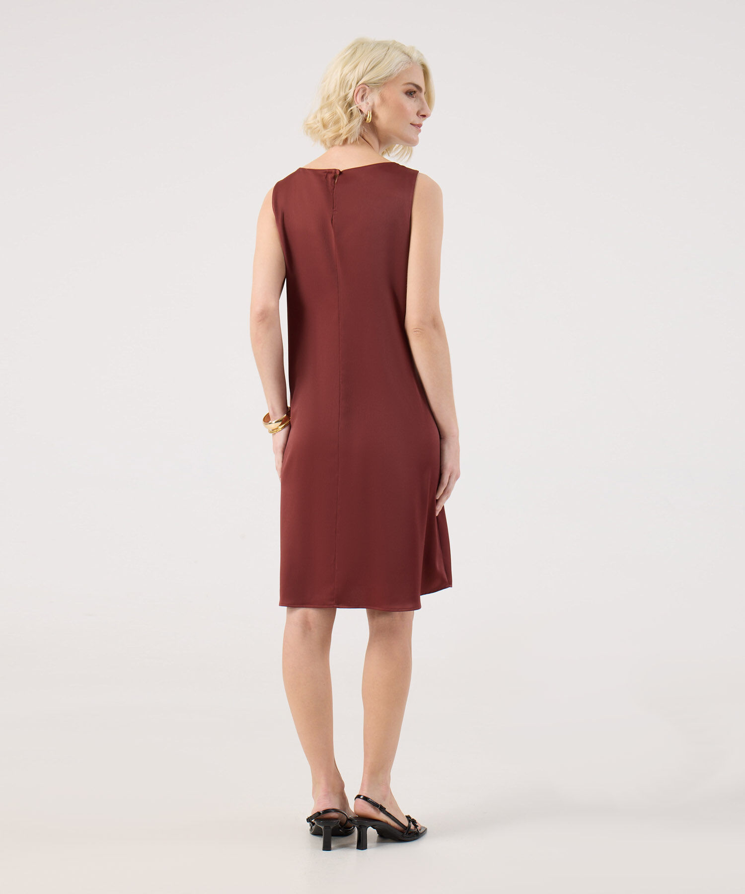 Vestido Unicolor Satinado