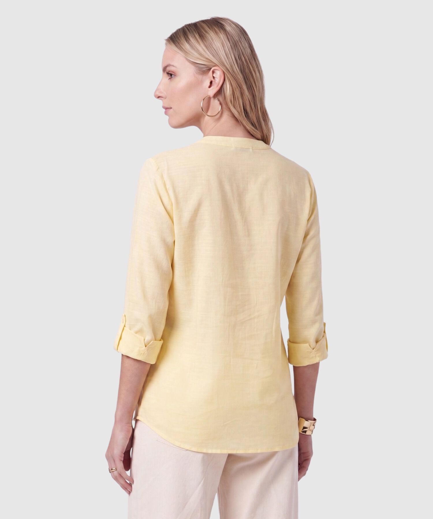Blusa Con Bolsillos Frontales Para Mujer