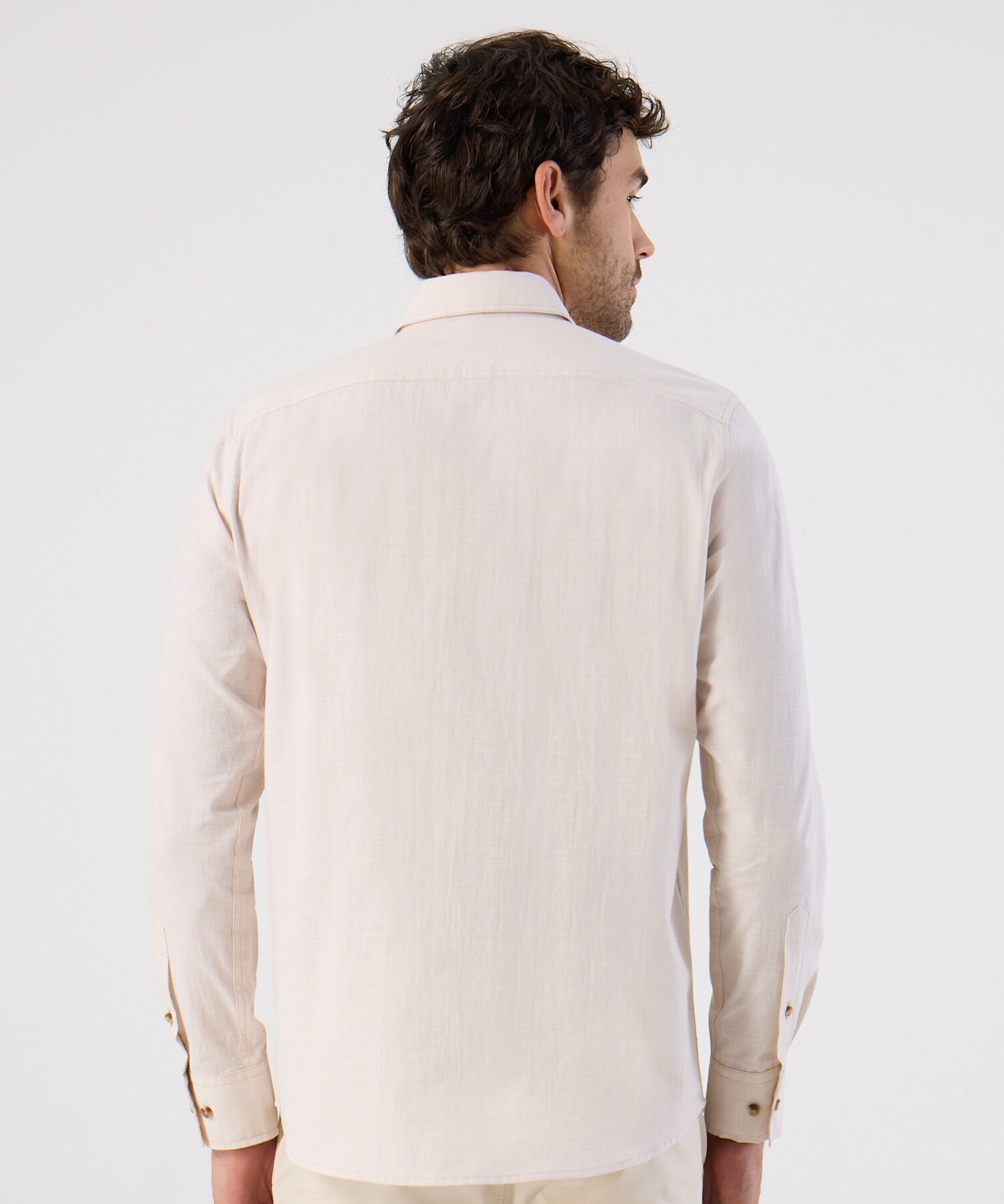 Camisa De Textura Natural Para Hombre