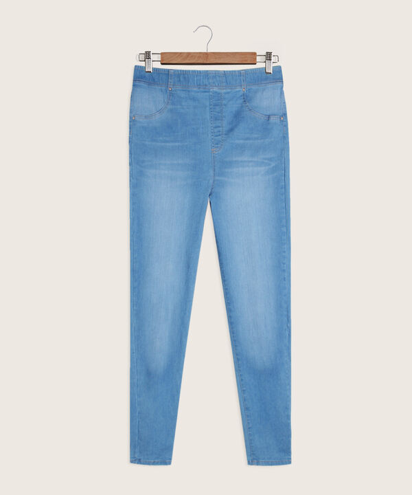 Leggins Tipo Jean  Tono Azul Medio Claro