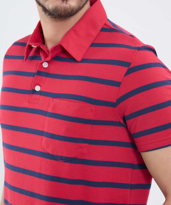 Polo Cuello Duro con Franjas image number null