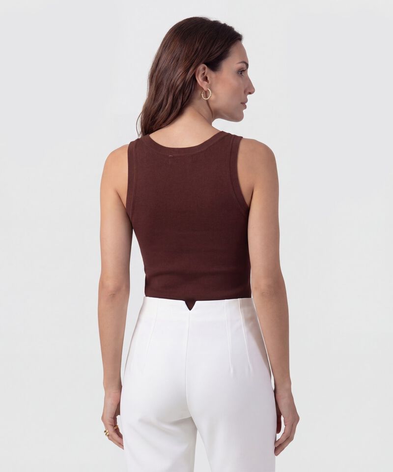 Camiseta De Tiras Anchas Y Cuello U Mujer