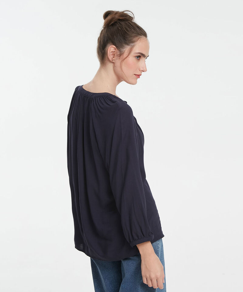 Blusa M 3/4 Cuello Neru Unicolor
