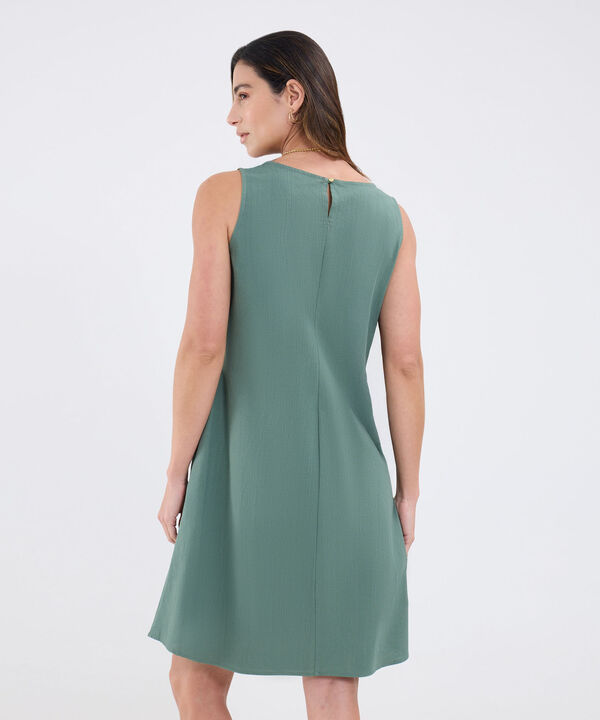 Vestido Unicolor Manga Sisa