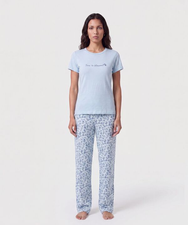 Pijama De Pantal&oacute;n Largo Y Camiseta Mujer