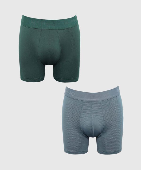 Pack X2 Boxer Para Hombre En Tejido Tipo Malla En Microfibra