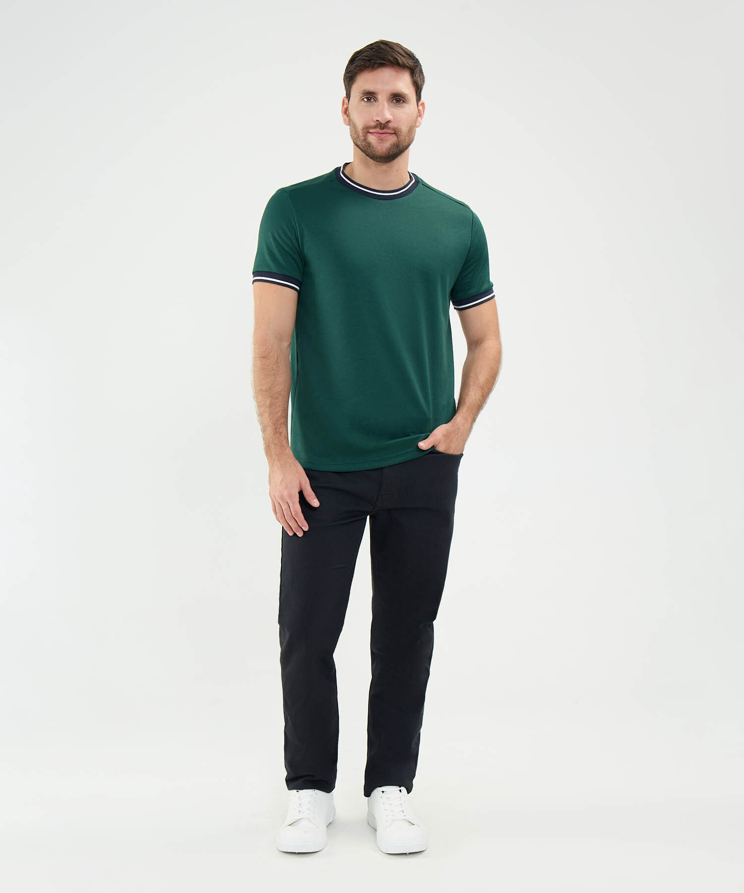 Camiseta Cuello Tejido