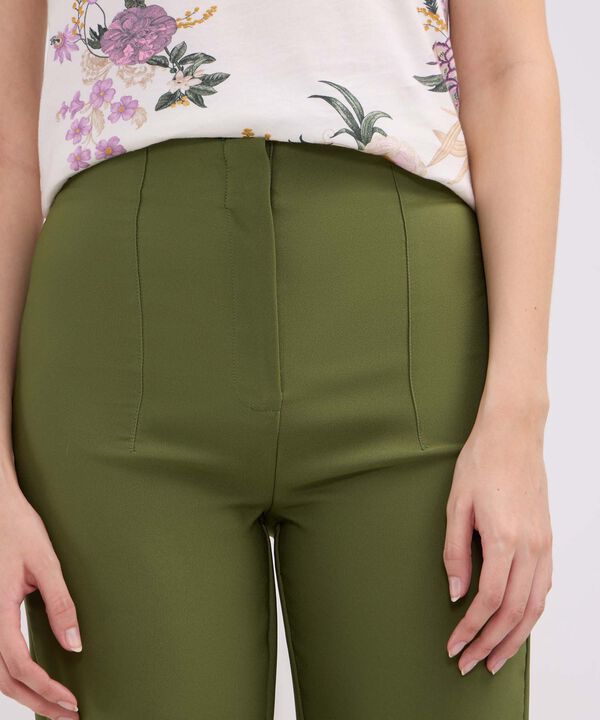 Pantalon Tiro Alto Unicolor image number null