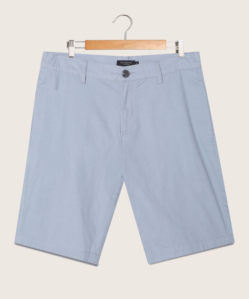 Bermuda Para Hombre Corta Unicolor Con Bolsillo Trasero