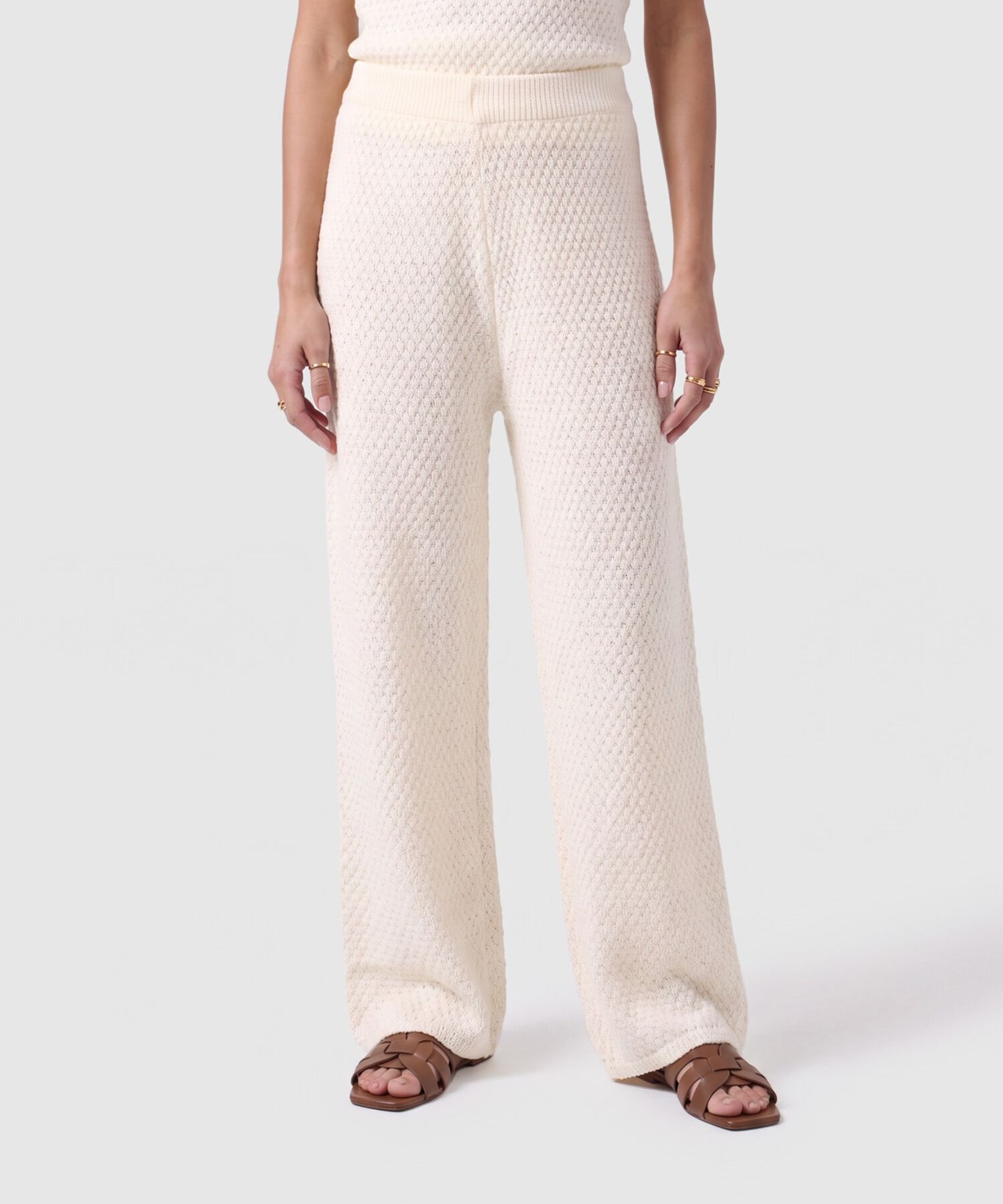 Pantal&oacute;n Tejido De Corte Recto Para Mujer