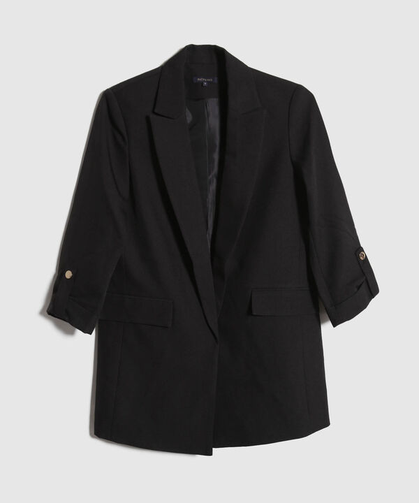 Blazer Unicolor Con Charretera