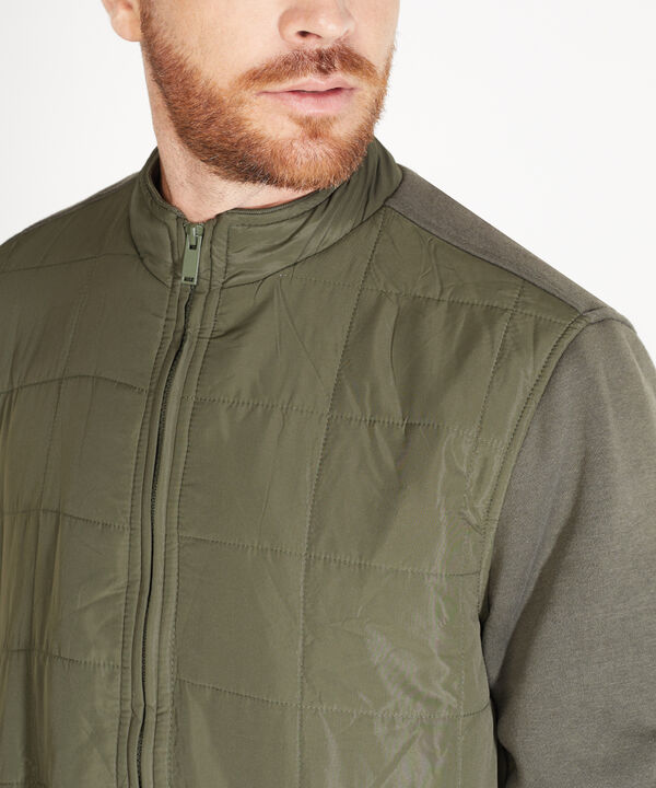 Chaqueta Acolchada De Punto Y Plano