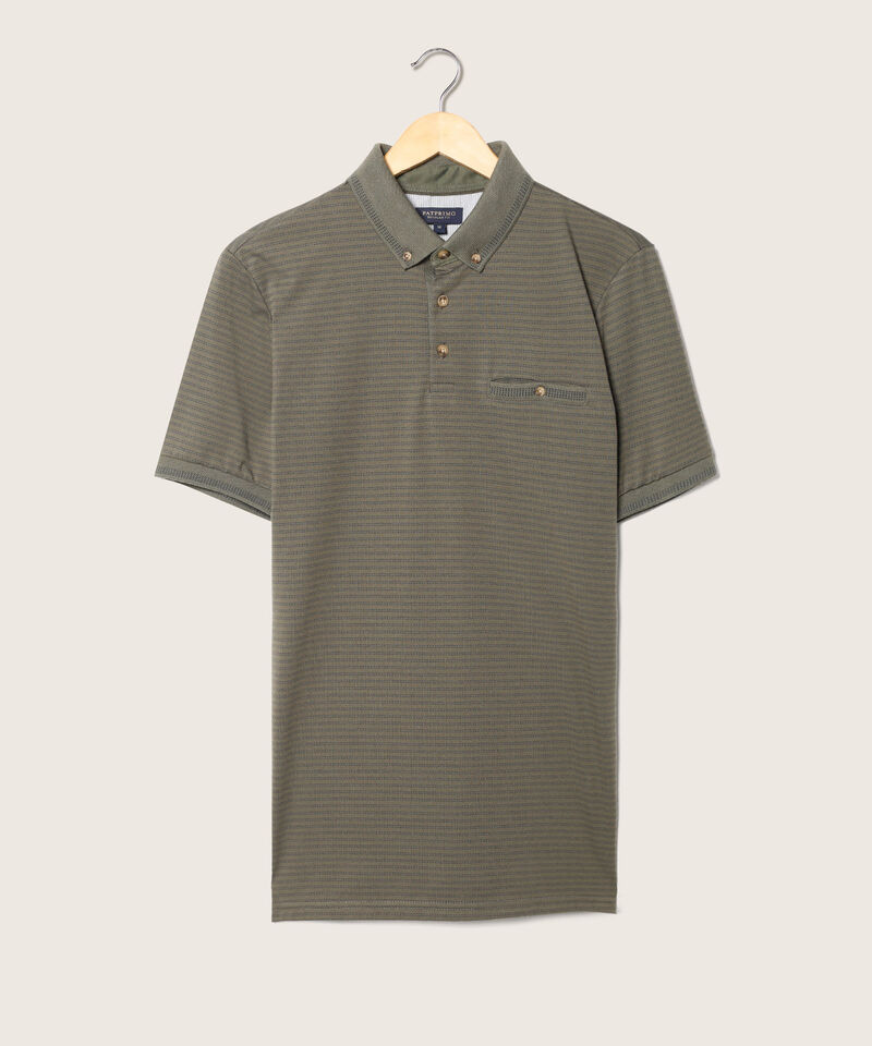 Polo Cuello Tejido Con Pechera Tejida