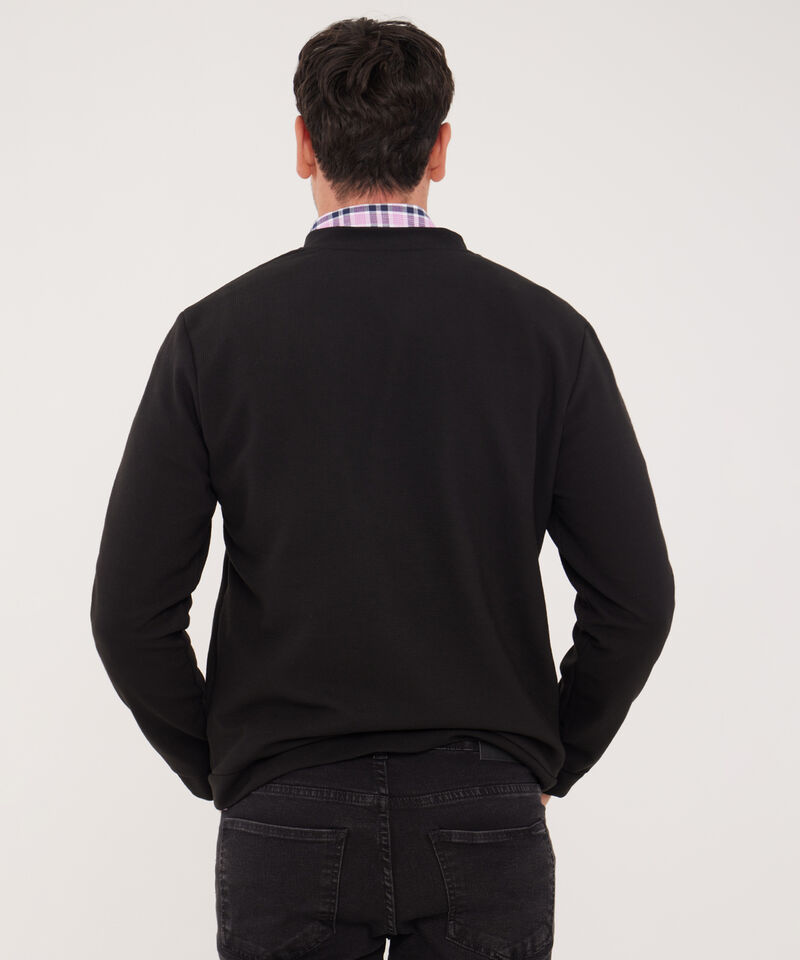 Buzo Unicolor Textura, Con Cierre Zipper