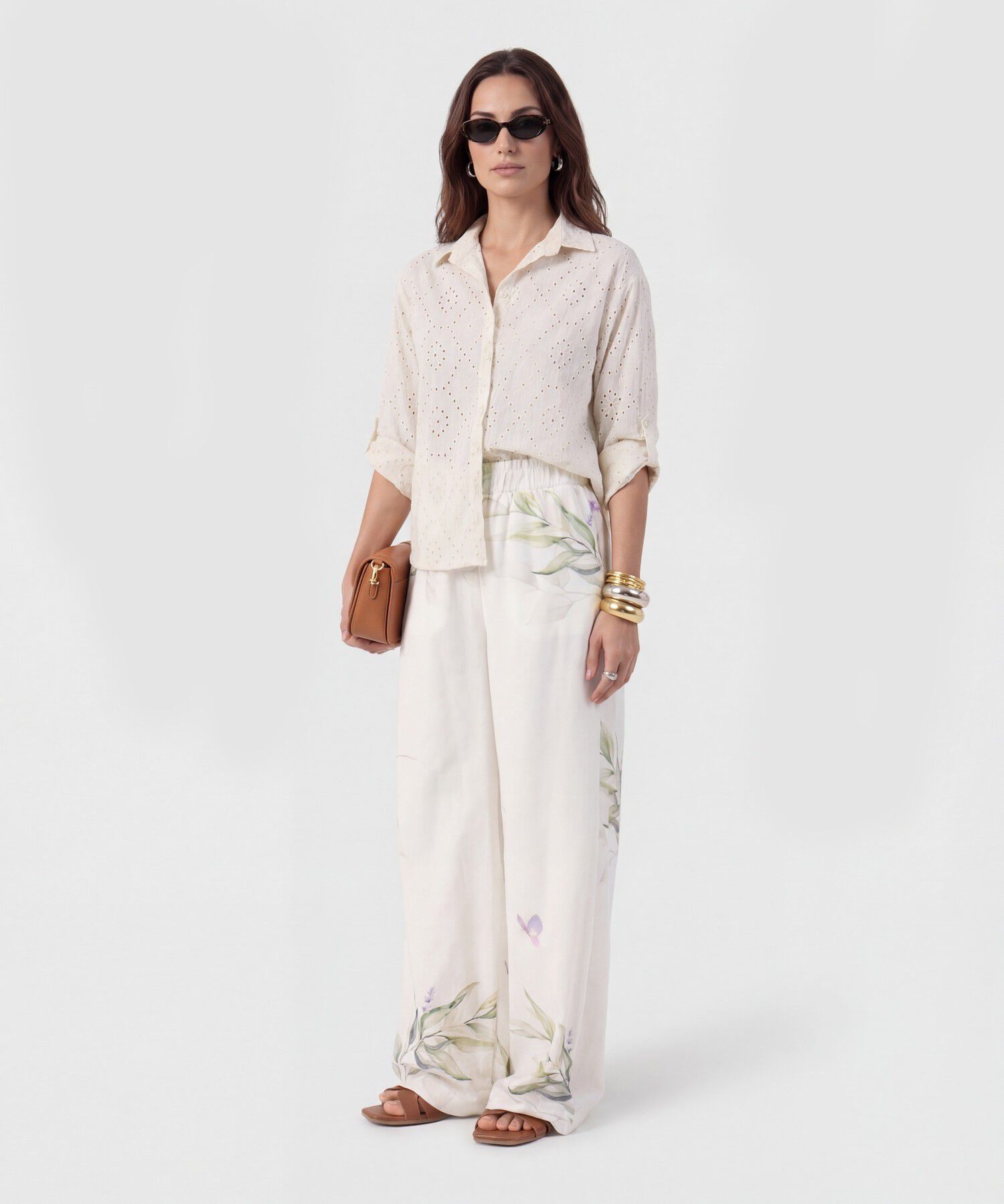 Pantal&oacute;n Wide Leg Con Pretina El&aacute;stica Para Mujer