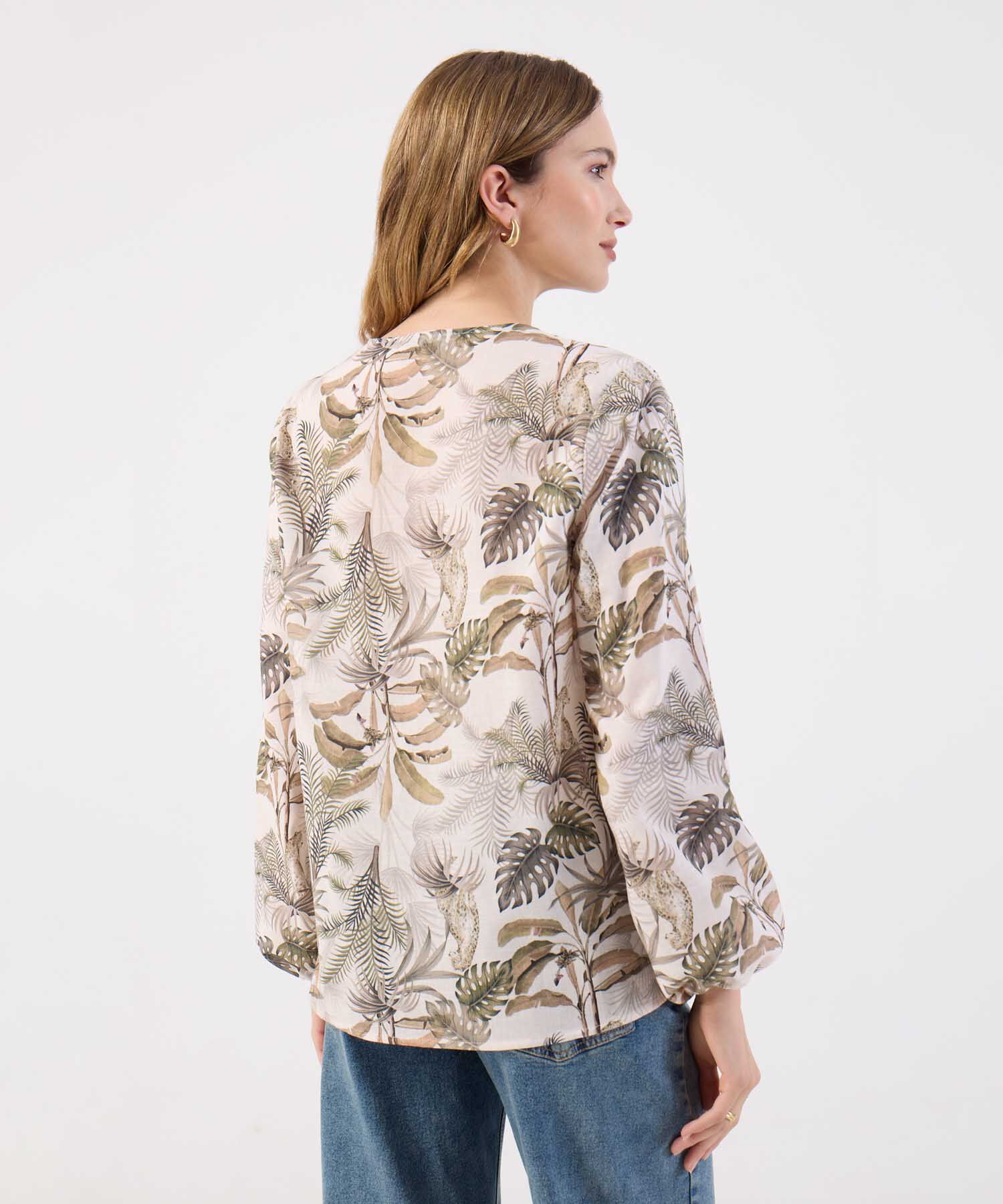 Blusa De Mujer Manga Larga Estampado