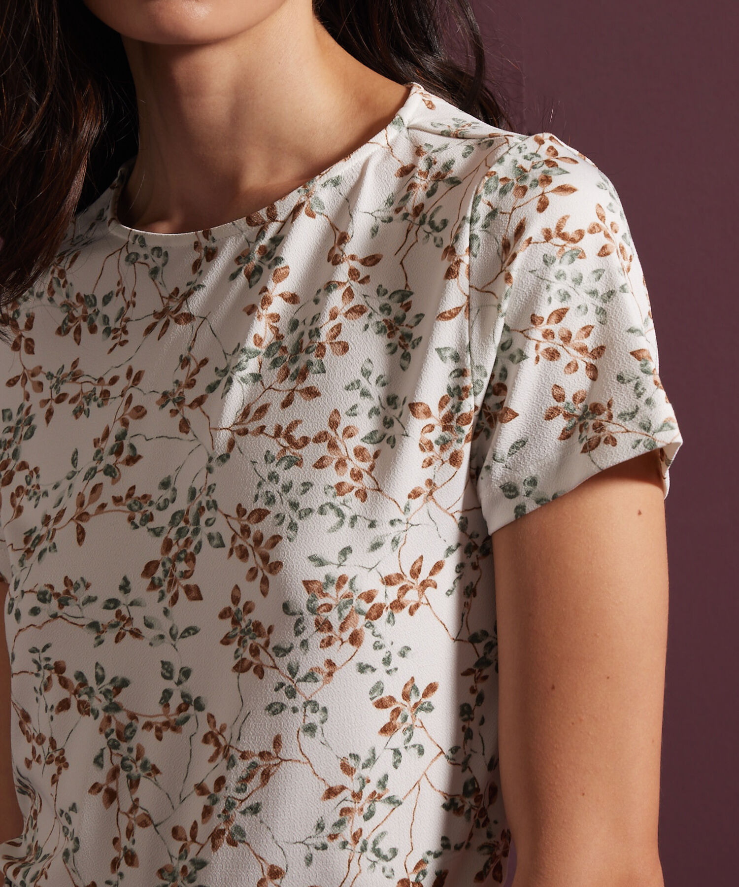 Camiseta Manga Corta Cuello Redondo Estampada