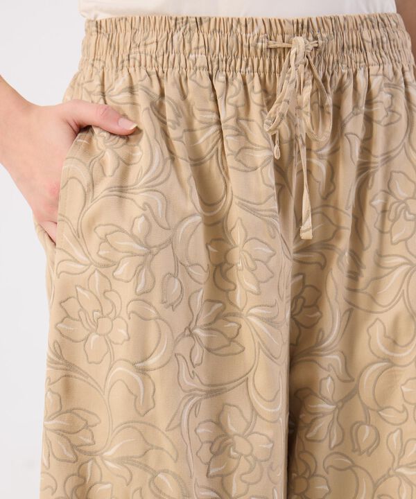 Pantalón Fluido Estampado Floral Ancho image number null