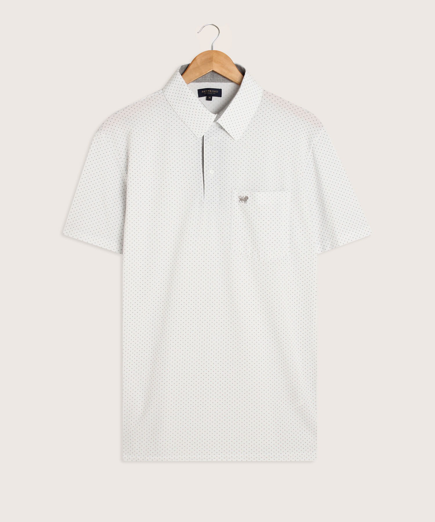 Polo Estampada Cuello Duro