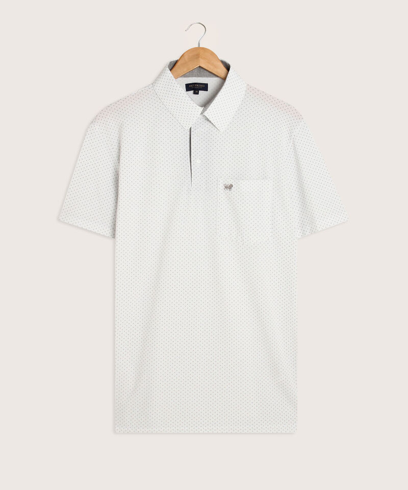 Polo Estampada Cuello Duro