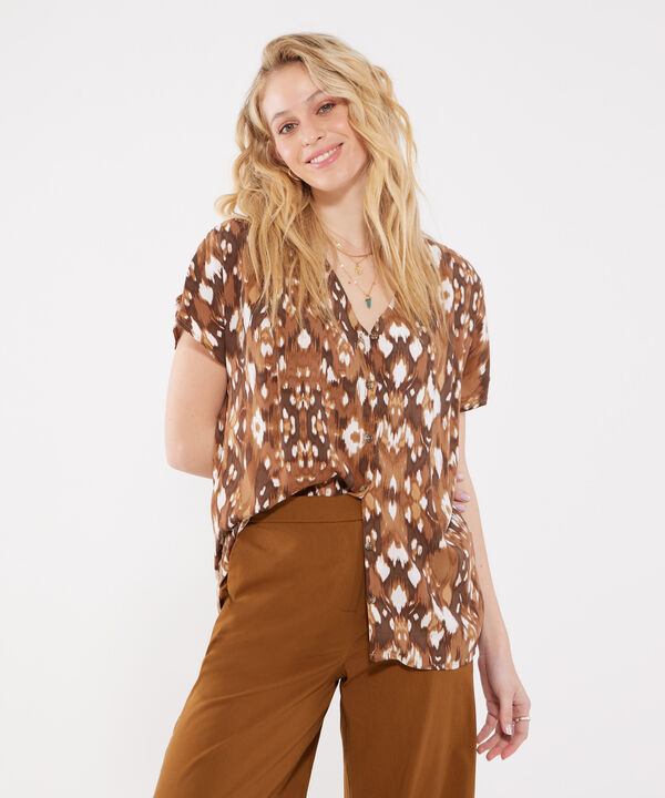 Blusa Estampada con Escote en v image number null