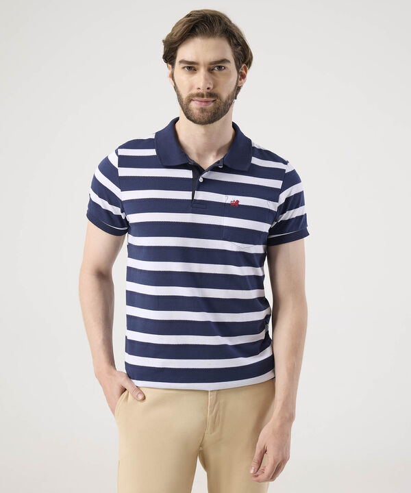 Polo Cuello Tejido Con Bolsillo Preteñida image number null